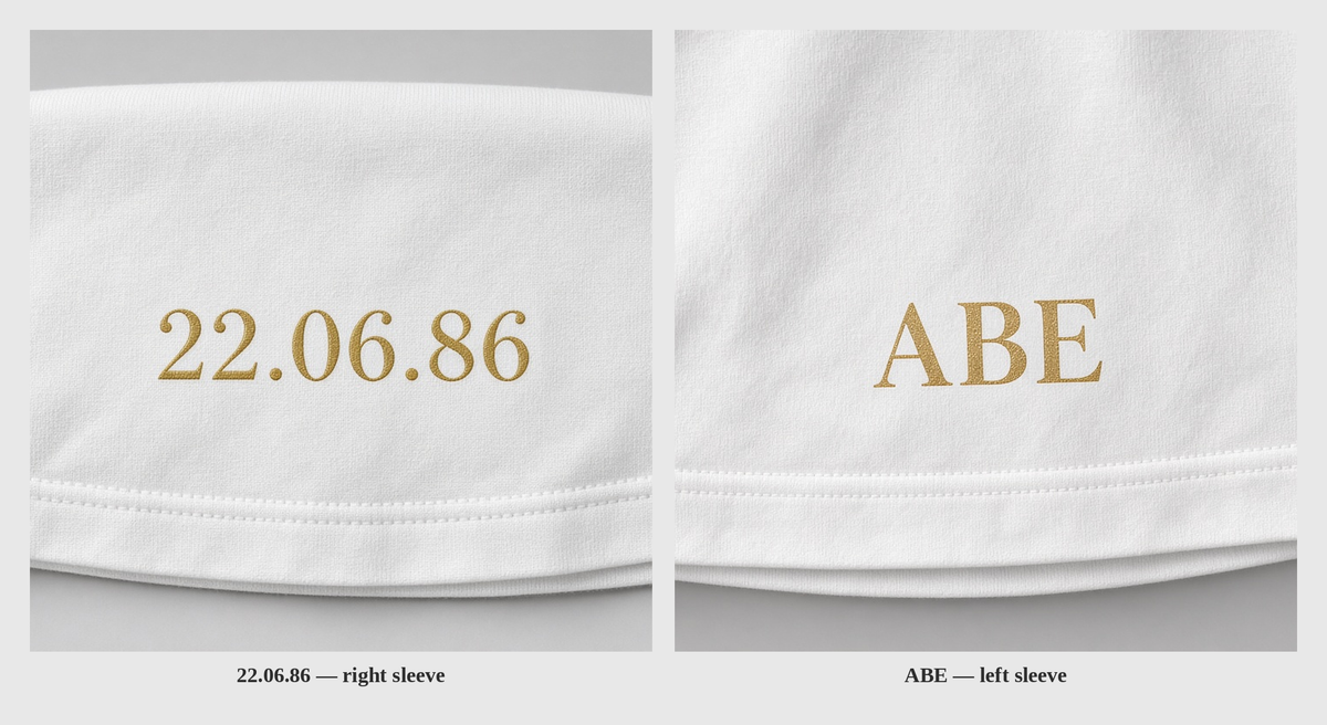 Sleeve details pair ABE and date