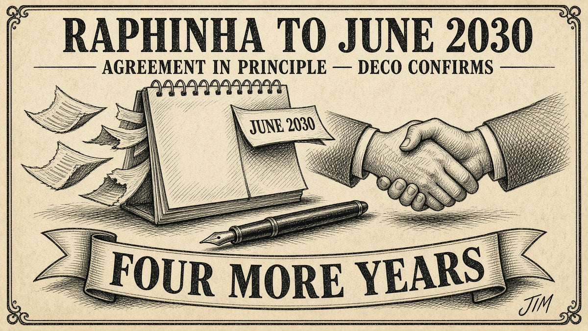 Jim plate 071: Raphinha tied to 2030