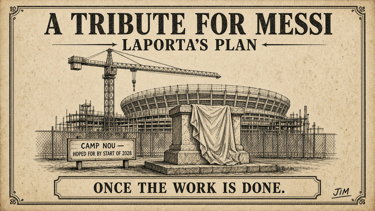 Jim plate 085: Laporta plans Messi tribute