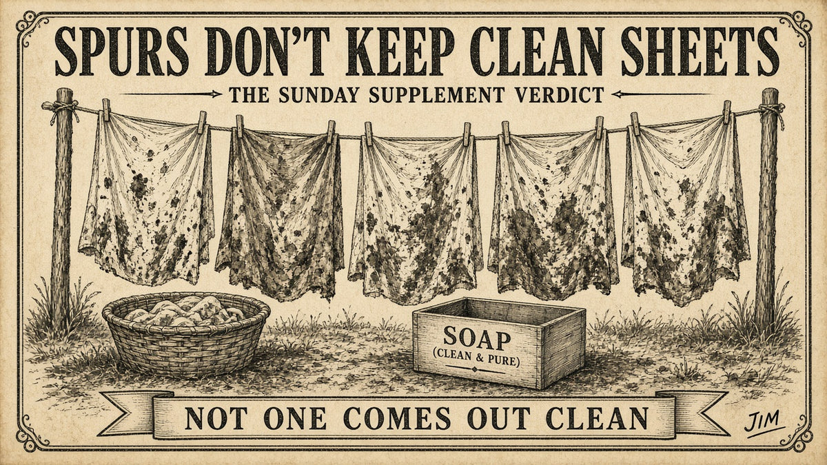 Jim plate 087: Spurs don't keep clean sheets
