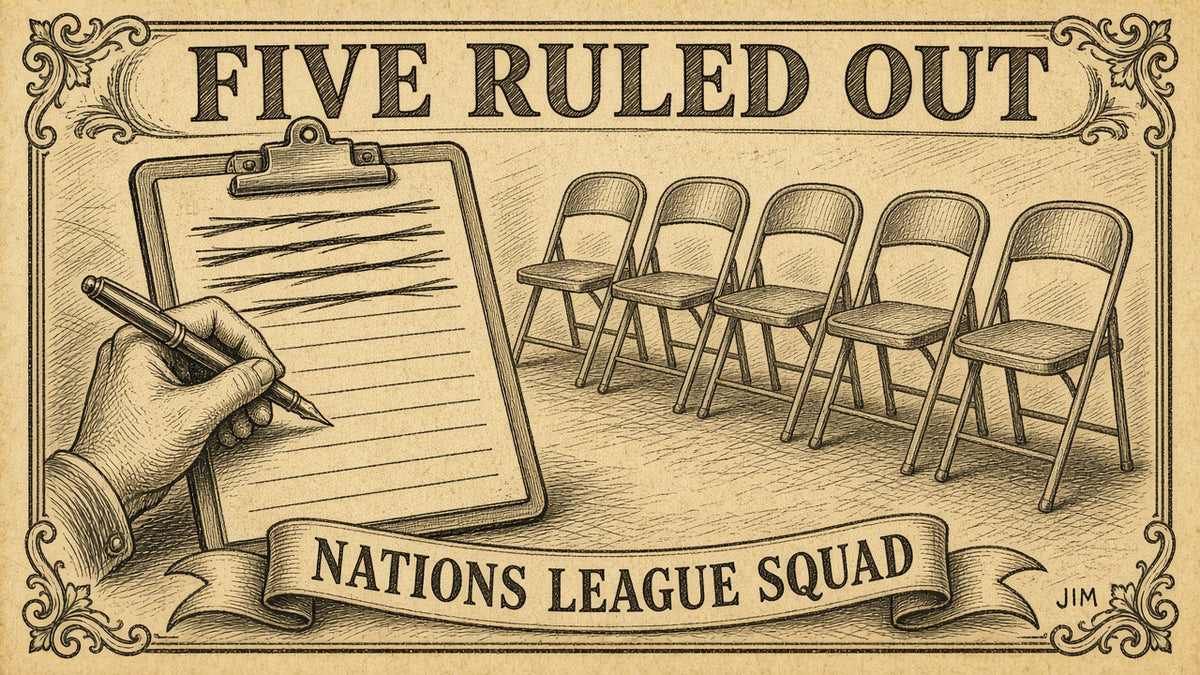 Jim plate 091: Five out for England