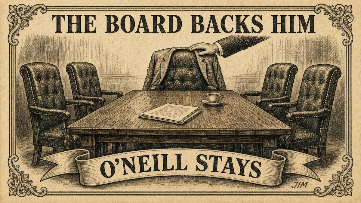 Jim plate 124: The board backs O'Neill